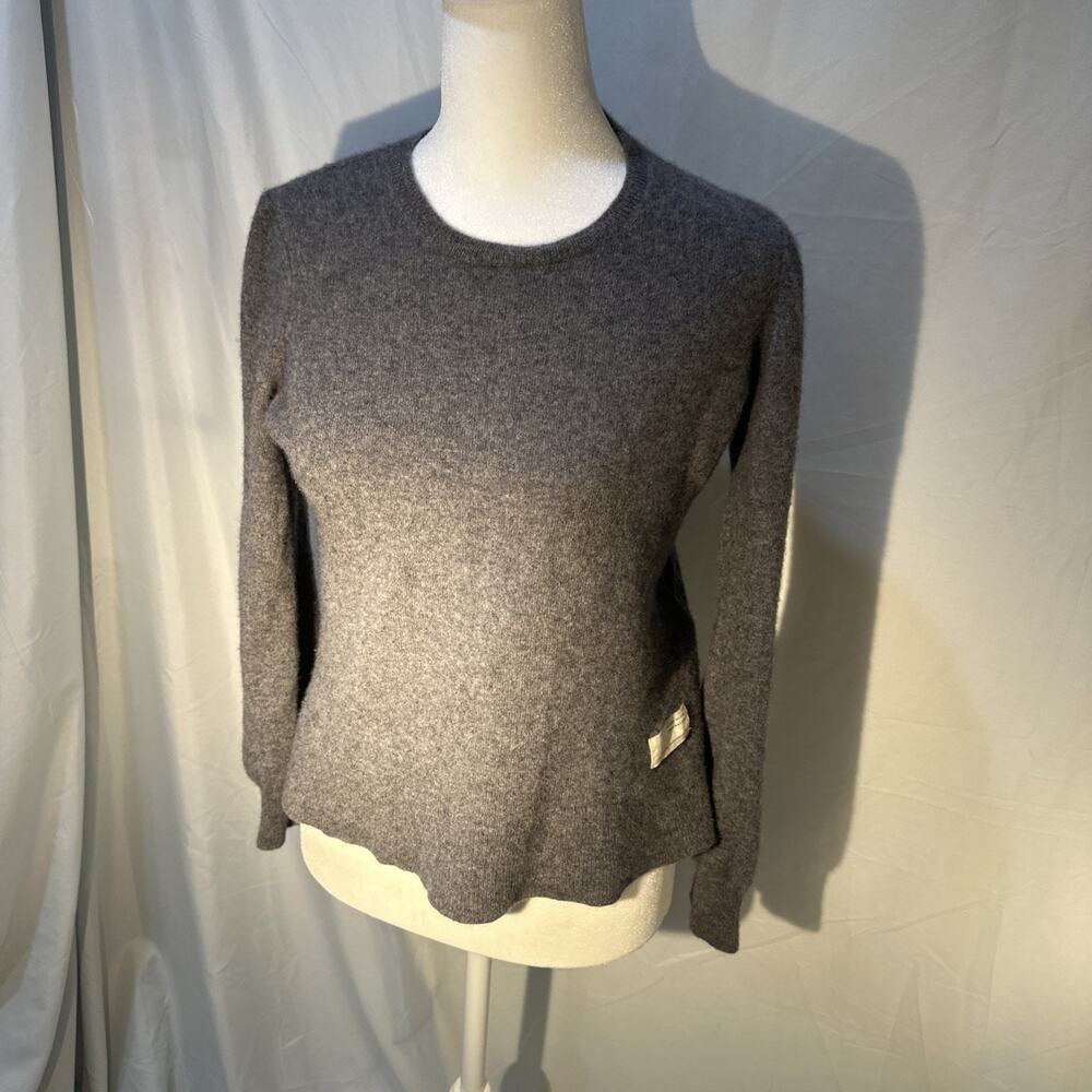 Anthropologie Odd Molly Gray 100% Cashmere Sweater SZ 1 Small Cottagecore Luxury
